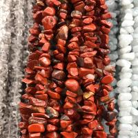 Jaspis Brekzien Perlen, Roter Jaspis, Klumpen, poliert, DIY, rot, 5x8mm, ca. 230PCs/Strang, verkauft von Strang