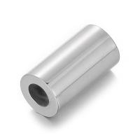 Grânulos de tubo de aço inoxidável, Aço inoxidável 304, Coluna, DIY, cor original, 11x6mm, vendido por PC