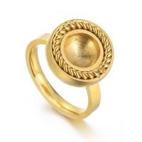 Stal nierdzewna 304 Baza pierścionka z łożyskiem, DIY, złoty, 3mm, rozmiar:9, sprzedane przez PC