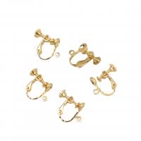Brass Clip On Earring Finding high quality plated fashion jewelry & DIY Sold By Bag
