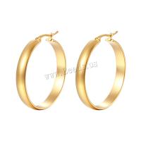 Stainless Steel Hoop Earring 304 Stainless Steel Donut plated fashion jewelry & for woman Sold By Pair