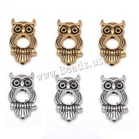 Zinc Alloy Spacer Beads Owl plated fashion jewelry & DIY nickel lead & cadmium free Sold By PC