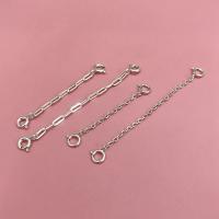 925 Sterling Silver Chains DIY silver color Sold By PC