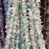 Perles de pierres précieuses mixtes, aigue-marine, pepite, poli, DIY, couleurs mélangées, 5x8mm, Vendu par Environ 80 cm brin