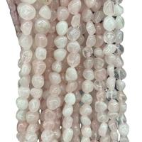 Naturlige rosenkvarts perler, Rose Quartz, Nuggets, poleret, du kan DIY, lyserød, 8x10mm, Solgt Per Ca. 40 cm Strand