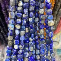 Koraliki Lapis Lazuli, Bryłki, obyty, DIY, niebieski, 8x10mm, sprzedawane na około 40 cm Strand