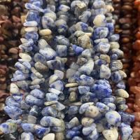 Blue Spot Sten Pärlor, Blå Speckle Stone, Nuggets, polerad, DIY, blandade färger, 5x8mm, Såld Per Ca 80 cm Strand