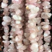 Naturlige rosenkvarts perler, Rose Quartz, Nuggets, poleret, du kan DIY, lyserød, 5x8mm, Solgt Per Ca. 80 cm Strand