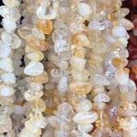 Naturlig Citrin pärlor, Nuggets, polerad, DIY, gul, 5x8mm, Såld Per Ca 80 cm Strand