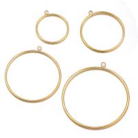 Stainless Steel Hoop Earring Component 304 Stainless Steel Vacuum Ion Plating DIY golden Sold By Bag