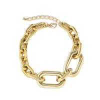 CCB Necklaces Copper Coated Plastic with 2.7inch extender chain gold color plated fashion jewelry & for woman Length Approx 13.8 Inch Sold By PC