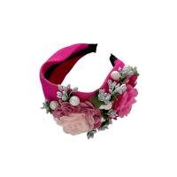 Haarbanden, Doek, met Kant & Plastic Pearl, handgemaakt, mode sieraden & voor vrouw, meer kleuren voor de keuze, 151x145x76mm, Verkocht door PC