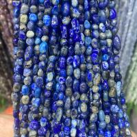 Lapislazuli Perlen, Klumpen, poliert, DIY, blau, 3x5mm, verkauft per ca. 40 cm Strang