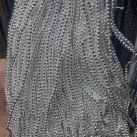 Non Magnetic Hematite Beads, Round, Galvanic plating, DIY & different size for choice, silver color, Sold Per Approx 40 cm Strand