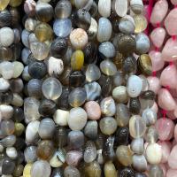 Perle agate Botswana naturelle, pepite, poli, DIY, couleurs mélangées, 8x12mm, Vendu par Environ 40 cm brin