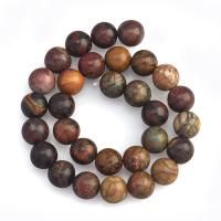 Gemstone smykker perler, Jasper Picasso, du kan DIY & forskellig størrelse for valg, brun, Solgt Per Ca. 38 cm Strand