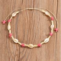 Shell Necklaces, with Zinc Alloy, handmade, Length Adjustable & fashion jewelry & for woman, pink, Length Approx 20-27 cm, Sold By PC