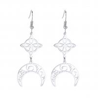 Stainless Steel Drop Earring 304 Stainless Steel Vacuum Ion Plating fashion jewelry & for woman & hollow Sold By Pair