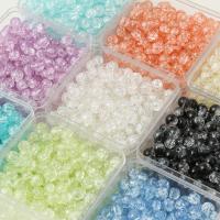 Crackle Glasperler, Runde, du kan DIY & forskellig størrelse for valg, flere farver til valg, 50pc'er/Bag, Solgt af Bag