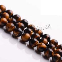 Natural Tiger Eye Beads Round Grade AAAAAA Approx 1mm Sold Per Approx 15.5 Inch Strand