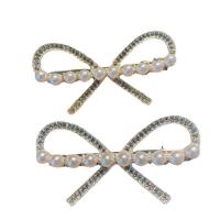 Hair Slide Zinc Alloy with Plastic Pearl plated fashion jewelry & for woman & with rhinestone Sold By PC