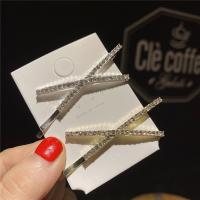Hair Slide Zinc Alloy plated fashion jewelry & for woman & with rhinestone Sold By PC