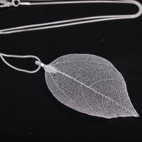 Zinc Alloy Sweater Chain Necklace Leaf plated fashion jewelry & for woman nickel lead & cadmium free Sold Per Approx 23.62 Inch Strand
