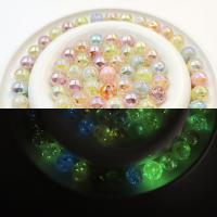 Plated Acrylic Beads Round DIY & luminated 16mm Sold By Bag