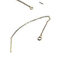 Messing Earring Drop Component, echt goud verguld, DIY, 98x1.2mm, 95mm, Verkocht door pair