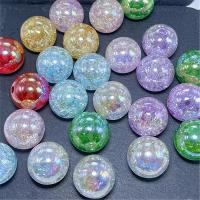 Plated Acrylic Beads Round DIY 14mm Sold By Bag