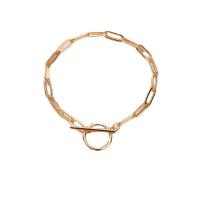 Zinc Alloy Bracelet gold color plated fashion jewelry & for woman golden Length 18.5 cm Sold By PC