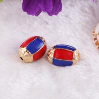 Zinc Alloy Spacer Beads KC gold color plated DIY & enamel mixed colors nickel lead & cadmium free Sold By Bag