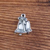 Zinc Alloy Bell Charm Christmas Bell antique silver color plated vintage & Unisex nickel lead & cadmium free Length Approx 38 cm Sold By PC