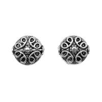 Zinc Alloy Spacer Beads Flat Round antique silver color plated vintage & DIY nickel lead & cadmium free Sold By Bag