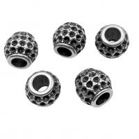 Stainless Steel Large Hole Beads 304 Stainless Steel barrel vintage & DIY & machine polishing original color Sold By PC