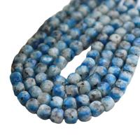 Φυσικό χαλαζία κοσμήματα χάντρες, Kyanite, Πλατεία, DIY & πολύπλευρη, μπλε, 4x4mm, Περίπου 95PCs/Strand, Sold Με Strand