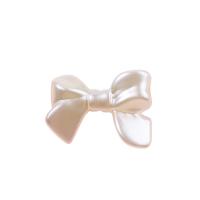 Resin Jewelry Beads Bowknot DIY white Sold By Bag