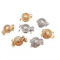 Brass Box Clasp, plated, DIY & double-sided & hollow, more colors for choice, nickel, lead & cadmium free, 14x8mm, Sold By PC