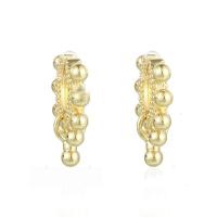 Brass Huggie Hoop Earring Round gold color plated for woman nickel lead & cadmium free Sold By Pair