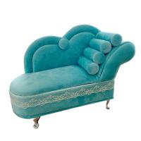 Velveteen Gift Box with Lace Chair dustproof blue Sold By PC