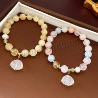Freshwater Cultured Pearl Bracelet Freshwater Pearl with Jade fashion jewelry & for woman Length Approx 18 cm Sold By PC