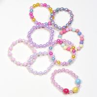 Children Bracelet & Bangle Resin Round 8 pieces & for children multi-colored Inner Approx 45mm Sold By Set