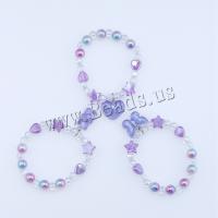 Children Bracelet & Bangle Resin three pieces & for children mixed colors Inner Approx 45mm Sold By Set
