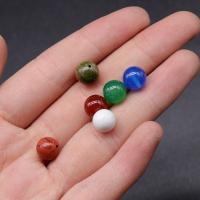 Gemstone Half Hole Bead, Round, DIY & different materials for choice, more colors for choice, 8x8mm, Sold By PC