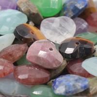 Poludrago kamenje Privjesci Nakit, Dragi kamen, Srce, možete DIY & različiti materijali za izbor, više boja za izbor, 12x12mm, Prodano By PC