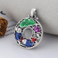 925 Sterling Silver Pendant Antique finish DIY & epoxy gel nickel lead & cadmium free 28mm Sold By PC
