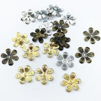 Eisen Perlkappen, Blume, plattiert, DIY, keine, 16mm, verkauft von PC
