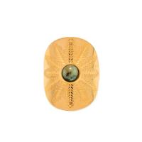 Nerūdijančio plieno pirštų žiedas, 304 Nerūdijantis plienas, su Afrikinis turkis, 18K paauksuotas, Bižuterijos & moters, aukso, Pardavė PC