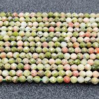 Unakite Beads, Runde, poleret, du kan DIY & facetteret, blandede farver, 2mm, Solgt Per Ca. 38 cm Strand