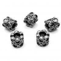 304 Stainless Steel Large Hole Bead polished vintage & DIY & blacken original color Sold By PC
